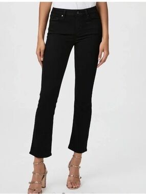 PAIGE Hoxton straight ankle women’s Dark Black overdye Jeans. size 29.